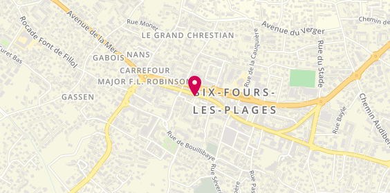 Plan de Bijouterie Audinet, 101 Bis Rue République, 83140 Six-Fours-les-Plages