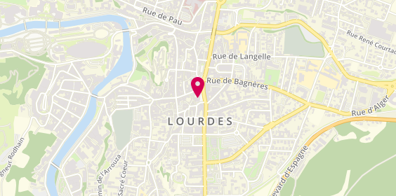 Plan de Bijouterie Poque, 18 place Marcadal, 65100 Lourdes