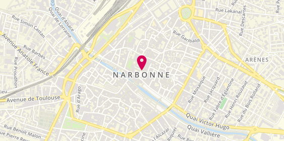 Plan de Bijouterie Quintana Narbonne, 13 place de l'Hôtel de Ville, 11100 Narbonne