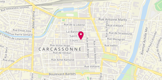Plan de Bijouterie Secrets d'Or, 14-16 Rue Georges Clemenceau, 11000 Carcassonne