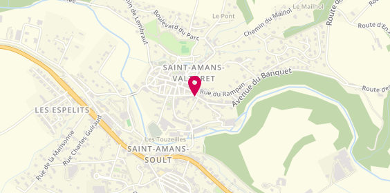 Plan de L'Atelier des Bijoux, 38 Boulevard Jeanne d'Arc, 81240 Saint-Amans-Valtoret