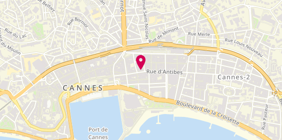 Plan de Doriane Bijoux, 25 Rue d'Antibes, 06400 Cannes