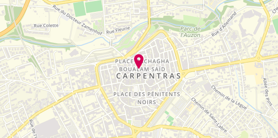 Plan de Bijouterie-Horlogerie Saez - la Toison d'Or - CARPENTRAS, 23 Rue des Halles, 84200 Carpentras