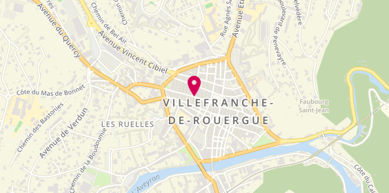 Plan de Bijouterie David Gayral, 18 Rue Marcellin Fabre, 12200 Villefranche-de-Rouergue