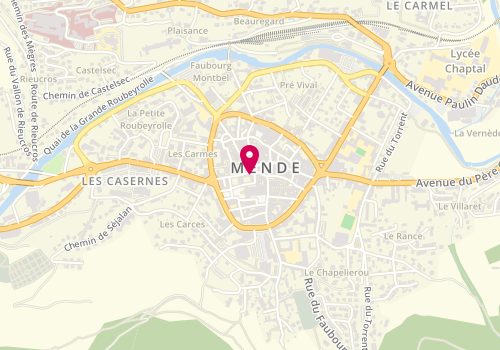 Plan de Bijouterie Agate, 27 Rue d'Aigues Passes, 48000 Mende