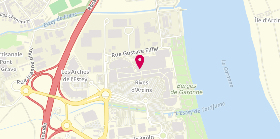 Plan de Louis Pion, Rue des Frères Lumière Centre Commercial Régional Rives d'Arcins
Rue des Frères Lumière, 33130 Bègles