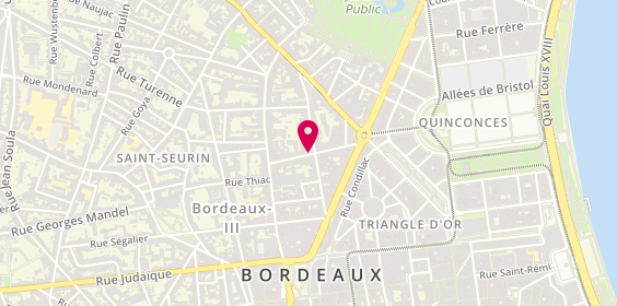 Plan de JEOFFRE Caroline, 37 Rue Huguerie, 33000 Bordeaux