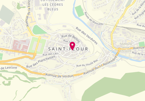 Plan de Bijouterie Sauvat, 15 Rue Marchande, 15100 Saint-Flour