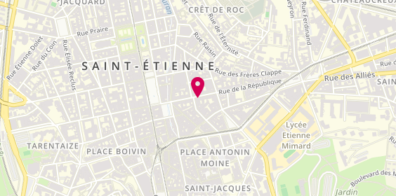 Plan de Bijouterie Palme d'Or, 10 Rue de la République, 42000 Saint-Étienne