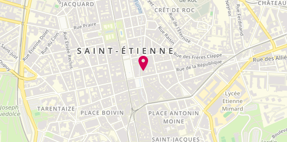 Plan de Time'Heures, 6 Rue Louis Braille, 42000 Saint-Étienne