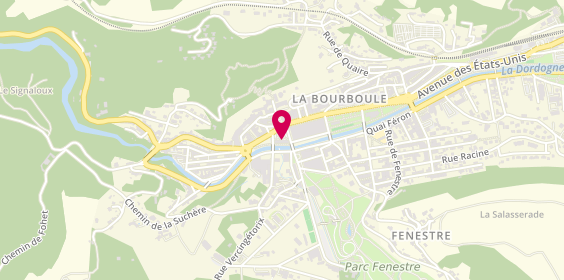Plan de Bijoux Cailloux Choux, 25 place du Jet d'Eau, 63150 La Bourboule