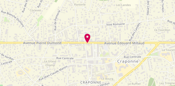 Plan de Bijouterie l'Émeraude, 105 avenue Edouard Millaud, 69290 Craponne