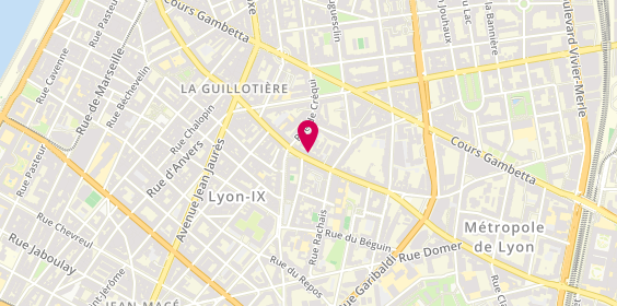 Plan de GMTIME (Boutique en ligne), 121 grande Rue de la Guillotière, 69007 Lyon