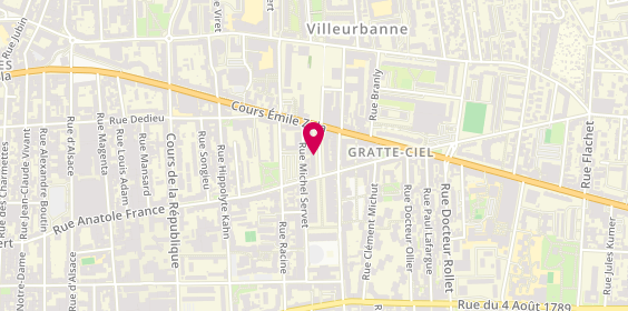 Plan de Au Solitaire, 14 avenue Henri Barbusse, 69100 Villeurbanne