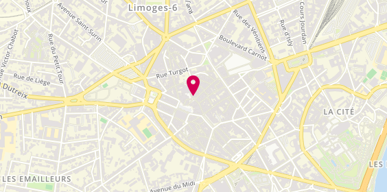 Plan de Bijou Brigitte, 2 Place Saint-Michel
Rue du Clocher et 34, 87000 Limoges