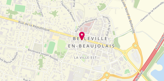 Plan de Bijouterie Clément, 81 Rue de la République, 69220 Belleville-en-Beaujolais