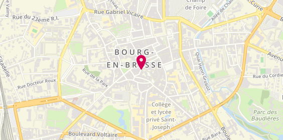 Plan de Horlogerie Bijouterie Joaillerie Jeanvoi, 5 Rue Thomas Riboud, 01000 Bourg-en-Bresse