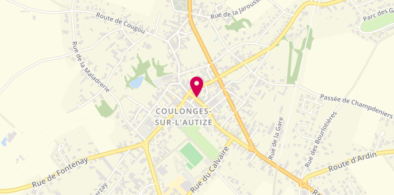 Plan de Acces'Soir, 9 Rue du Commerce, 79160 Coulonges-sur-l'Autize