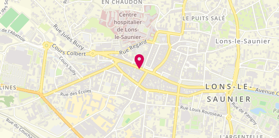 Plan de Bijouterie Rosset, 3 Rue Lecourbe, 39000 Lons-le-Saunier