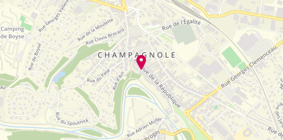 Plan de Les Frangines And Co, 40 avenue de la République, 39300 Champagnole