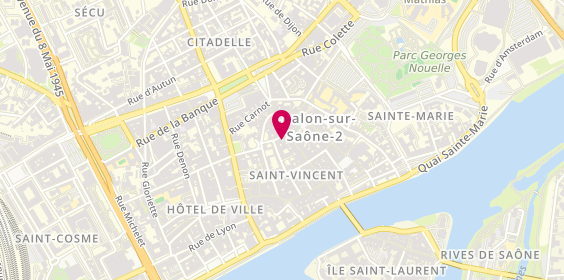 Plan de Bijouterie-Joaillerie Azy-Romanet/Swarovski, 49 Grande Rue, 71100 Chalon-sur-Saône