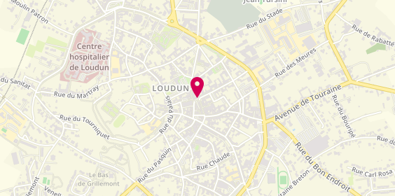 Plan de Les Bijouteries Couvrat Caille, 3 place de la Boeuffeterie, 86200 Loudun