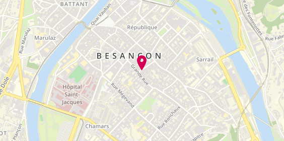 Plan de COMPTOIR NATIONAL DE l'OR Besançon - Achat Or, Vente Or, 4 Rue Moncey, 25000 Besançon
