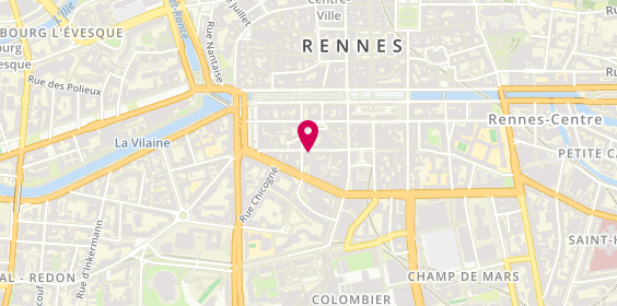 Plan de Comptoir d'Achat Or et Argent Rennes, 17 Rue Poullain Duparc, 35000 Rennes