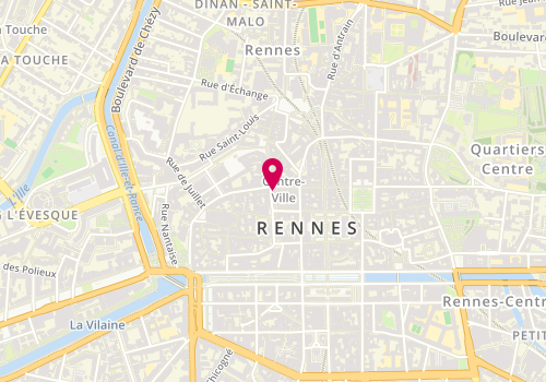 Plan de Joaillerie Mahé Dulon, 7 Rue de Toulouse, 35000 Rennes