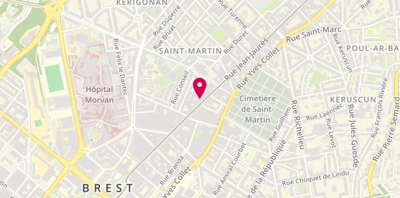 Plan de Bijouterie Joaillerie Breton, 84 Rue Jean Jaurès, 29200 Brest