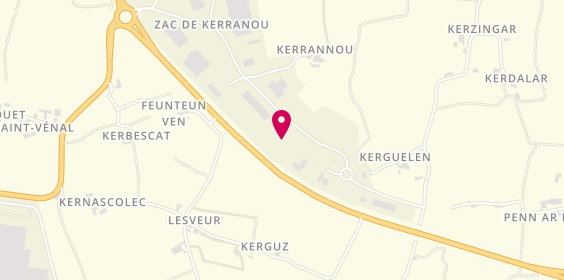 Plan de Two Hands, Pépinière d'Entreprises zone industrielle de Kerrannou, 29250 Saint-Pol-de-Léon