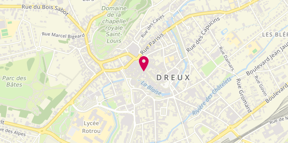 Plan de Bijouterie Delrieu, 25 grande Rue Maurice Viollette, 28100 Dreux
