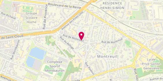 Plan de Les Précieuses, 45 Rue Montreuil, 78000 Versailles