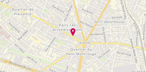 Plan de Bijouterie Rostain, 78 Rue d'Alésia, 75014 Paris
