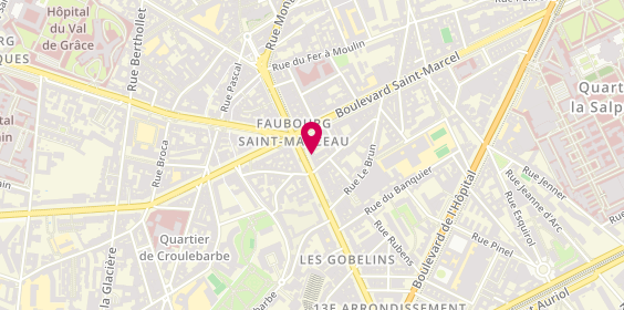 Plan de L'étoile des Gobelins, 31 avenue des Gobelins, 75013 Paris