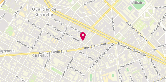 Plan de Serge Barrier, 25 Rue du Commerce, 75015 Paris