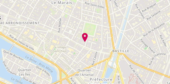 Plan de Galerie Ubu, 5 Rue de Birague, 75004 Paris