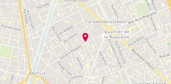 Plan de Kazelle Paris, 69 Rue Roquette, 75011 Paris