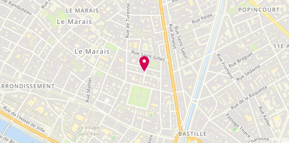 Plan de Bernard Sylvain - Bijouterie, 7 Rue de Béarn, 75003 Paris