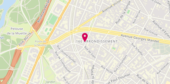 Plan de A&K Joaillerie, 6 Rue Mignard, 75116 Paris
