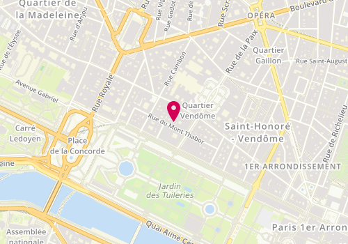 Plan de Stone Paris, 28 Rue du Mont Thabor, 75001 Paris