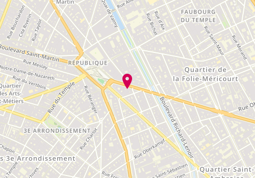 Plan de Fréchot - Horloger montres anciennes, 12 avenue de la République, 75011 Paris