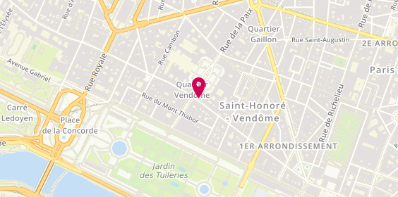 Plan de Galerie Yidan Dema, 10 place Vendôme, 75001 Paris