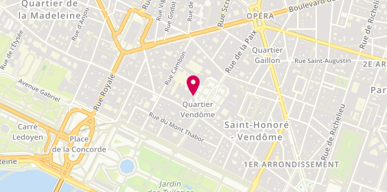 Plan de Jaeger Lecoultre, 7 place Vendôme, 75001 Paris