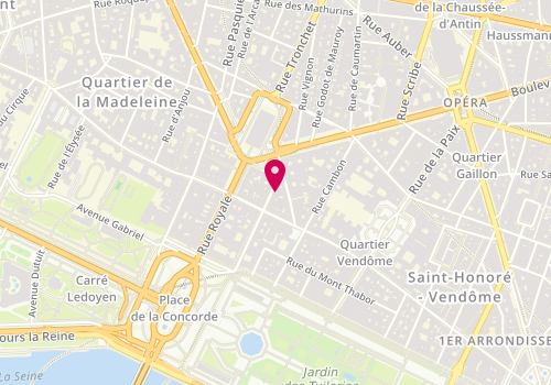 Plan de Oggi, 10 Rue du Chevalier de Saint-George, 75001 Paris