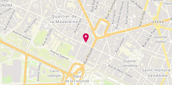 Plan de Longines, 16 Rue du Faubourg Saint-Honoré, 75008 Paris