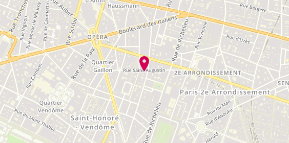 Plan de FLAV Joaillerie Paris, 17 Rue Saint-Augustin, 75002 Paris