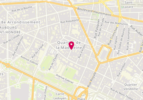 Plan de Cartier Joaillerie International SAS, 16 Rue d'Aguesseau, 75008 Paris