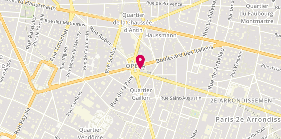 Plan de Bijouterie MATY Paris Opéra, 4 place de l'Opéra, 75002 Paris