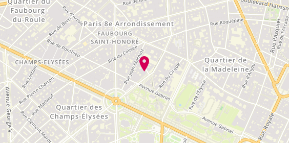 Plan de Richard Mille, 17 avenue Matignon, 75008 Paris
